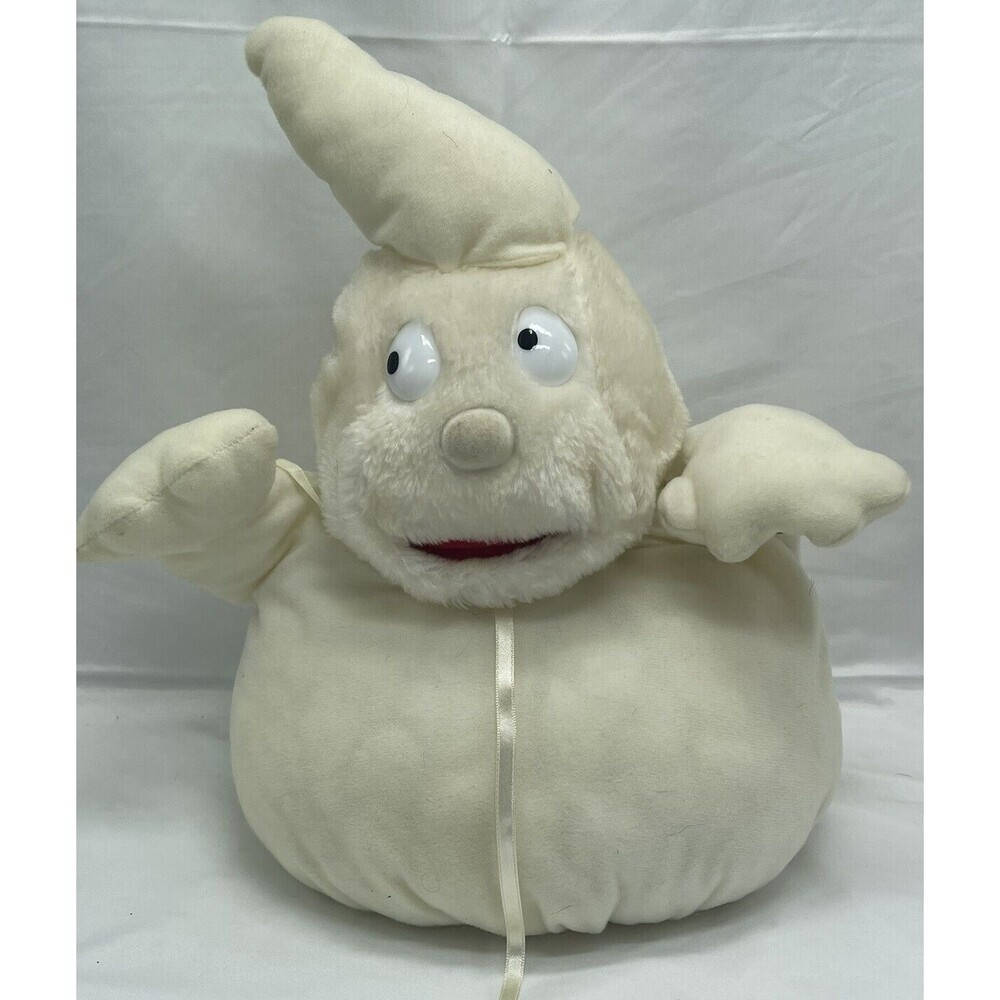 Vintage Deluxe Playthings Ghost White Puffy Puppet Plush Stuffed Not Working